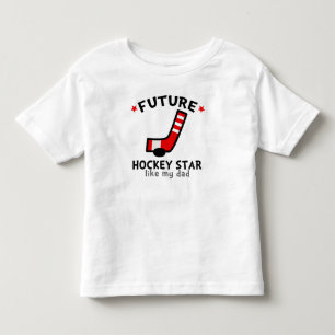 T-shirts Estrela de Hóquei do Futuro como meu Pai