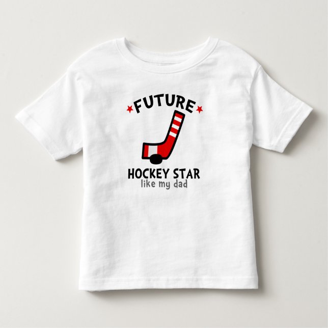 T-shirts Estrela de Hóquei do Futuro como meu Pai (Frente)