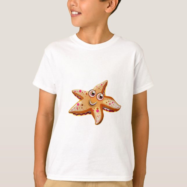 T-shirts Estrela do mar bonito do mar do oceano (Frente)