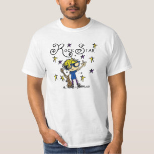 T-shirts Estrela do rock loura do menino