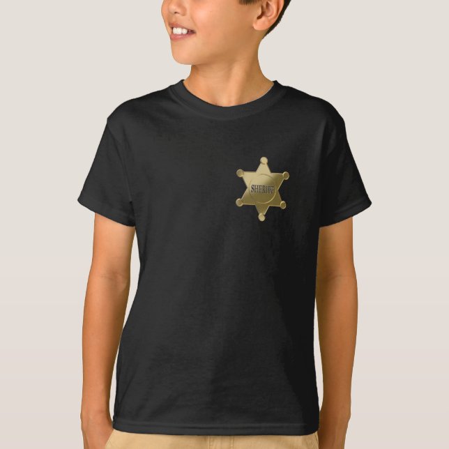 T-shirts Estrela dourada do xerife (Frente)