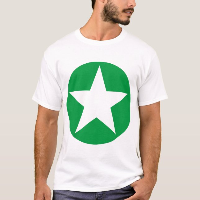 T-shirts Estrela em círculo - Verde (Frente)