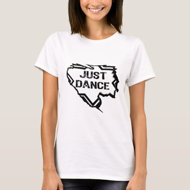 T-shirts Estrela estriada - Apenas dança - Preto (Frente)