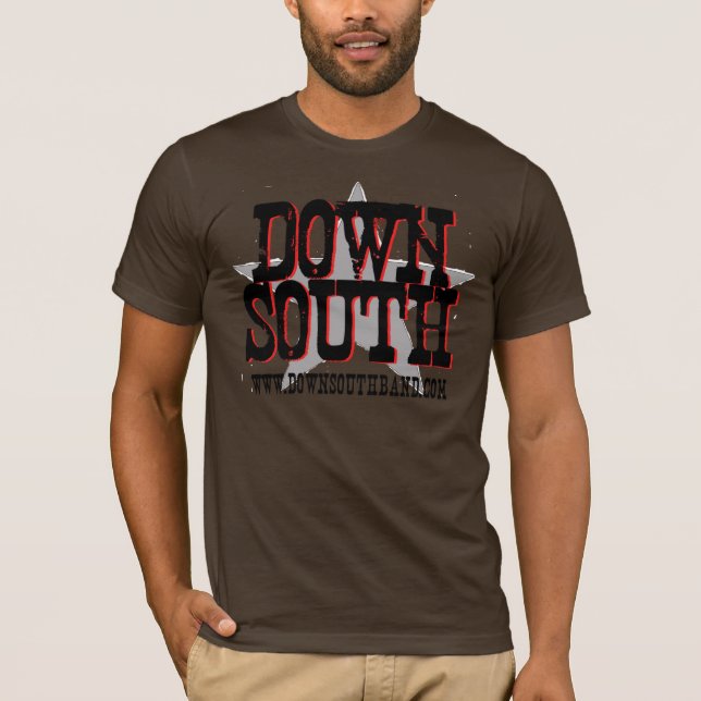 T-shirts Estrela para baixo sul - personalizada (Frente)
