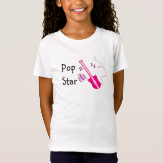 T-shirts Estrela Pop Guitarra Rosa