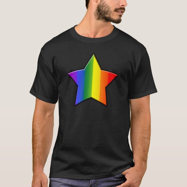 T-shirts Estrela super de LGBT (Frente)