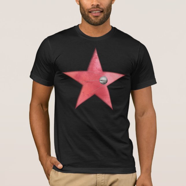 T-shirts estrela vermelha + sputnik 1 (Frente)