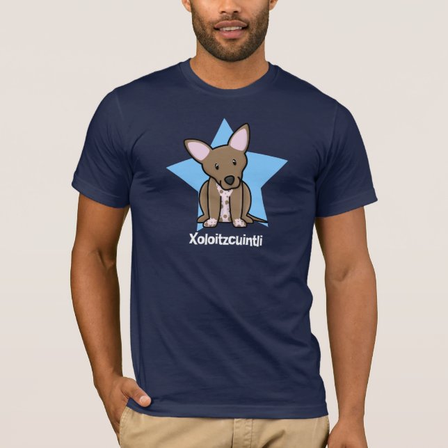 T-shirts Estrela Xoloitzcuintli de Kawaii (Frente)