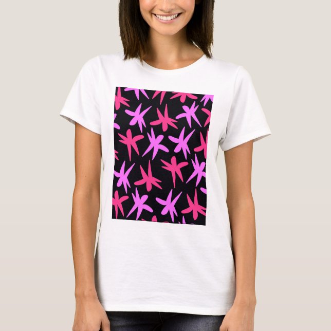 T-shirts Estrelas da flor (Frente)