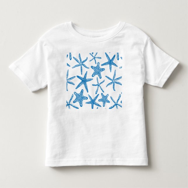 T-shirts Estrelas do mar em azul (Frente)