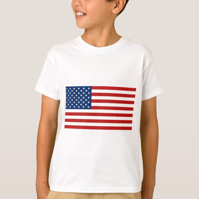 T-shirts Estrelas e Stripes - bandeira dos EUA (Frente)