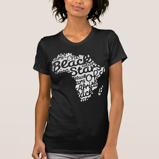 T-shirts Estrelas pretas de África (Frente)