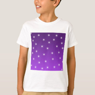 T-shirts Estrelas roxas e brancas, teste padrão