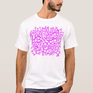 T-shirts Estrutura abstrata - roxo de néon