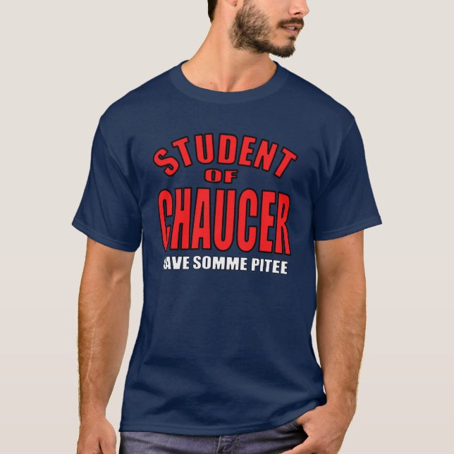 T-shirts Estudante de Chaucer (Frente)