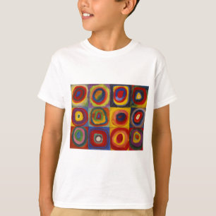 T-shirts Estudo de Cor dos Círculos Quadrados por Kandinsky