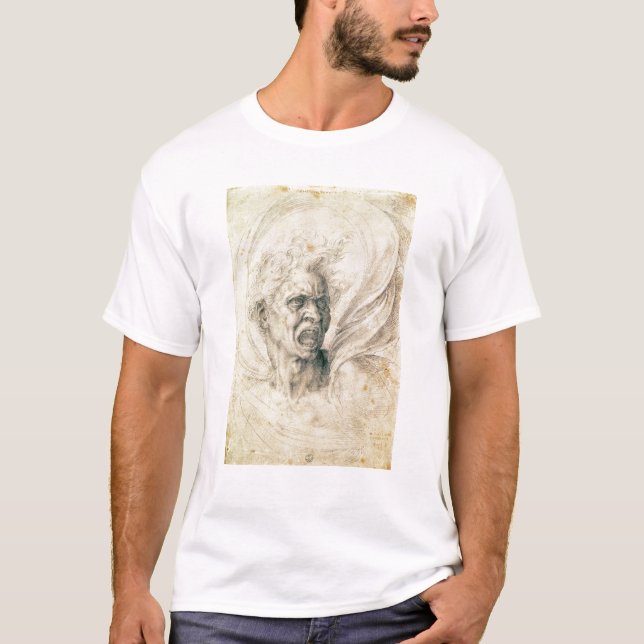T-shirts Estudo de um shouting do homem (Frente)