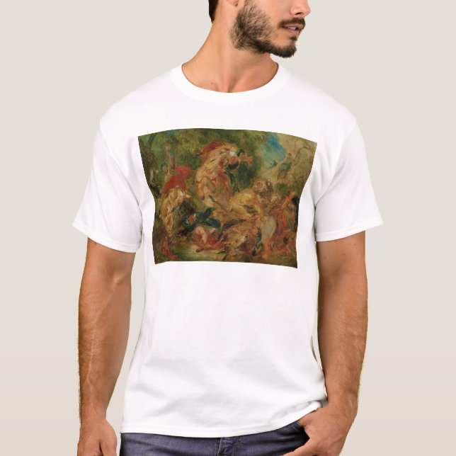 T-shirts Estudo para a caça do leão, 1854 (Frente)