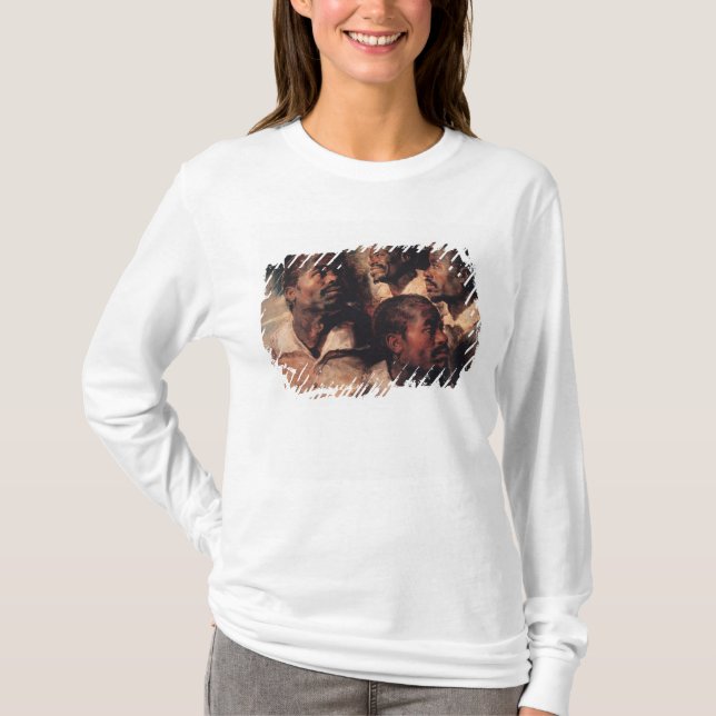 T-shirts Estudos da cabeça de um negro (Frente)