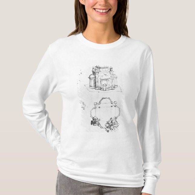 T-shirts Estudos para uma construção de um plano (Frente)