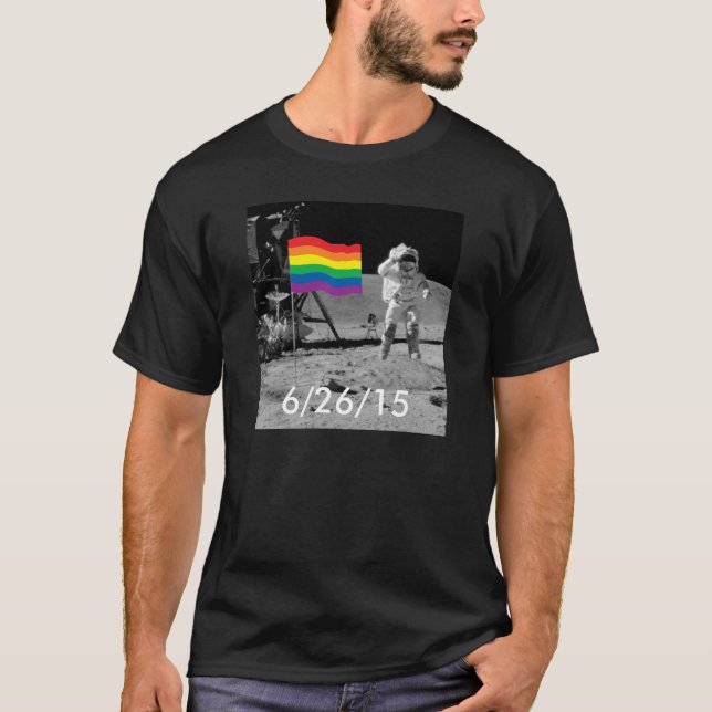T-SHIRTS ETAPA ENORME DA ATERRAGEM DE LUA PARA A BANDEIRA (Frente)