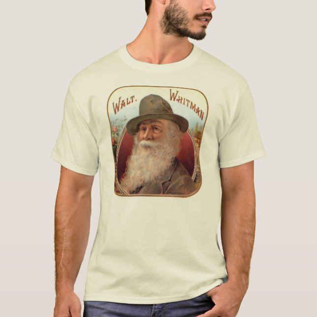 T-shirts Etiqueta de Charuto Walt Whitman (Frente)