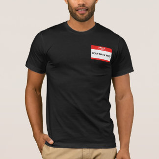 T-shirts etiqueta de nome