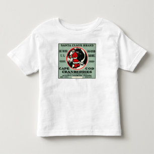 T-shirts Etiqueta do arando da marca de Cape Cod Papai Noel