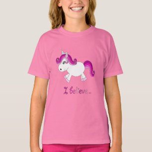 T-shirts Eu acredito no rosa