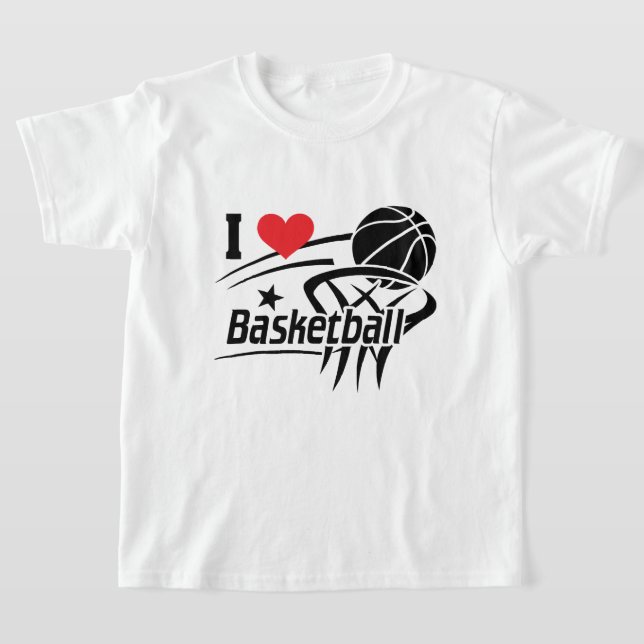 T-shirts Eu adoro basquete (Postura )