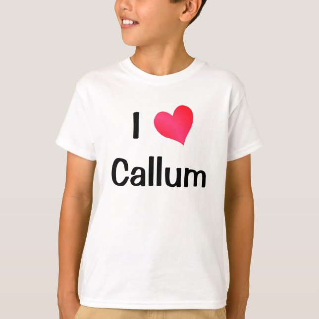 T-shirts Eu Adoro Callum (Frente)