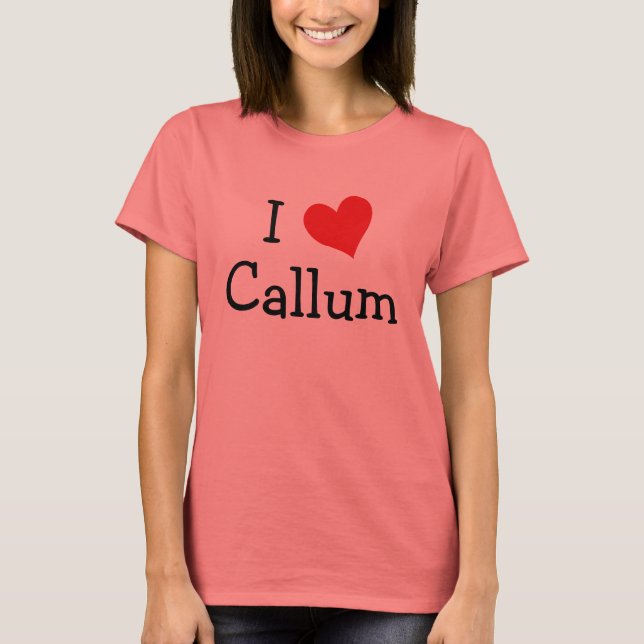 T-shirts Eu Adoro Callum (Frente)