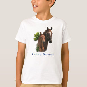 T-shirts Eu adoro cavalos