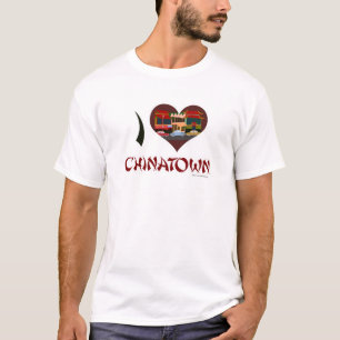 T-shirts Eu adoro Chinatown San Francisco Illustrated Desig