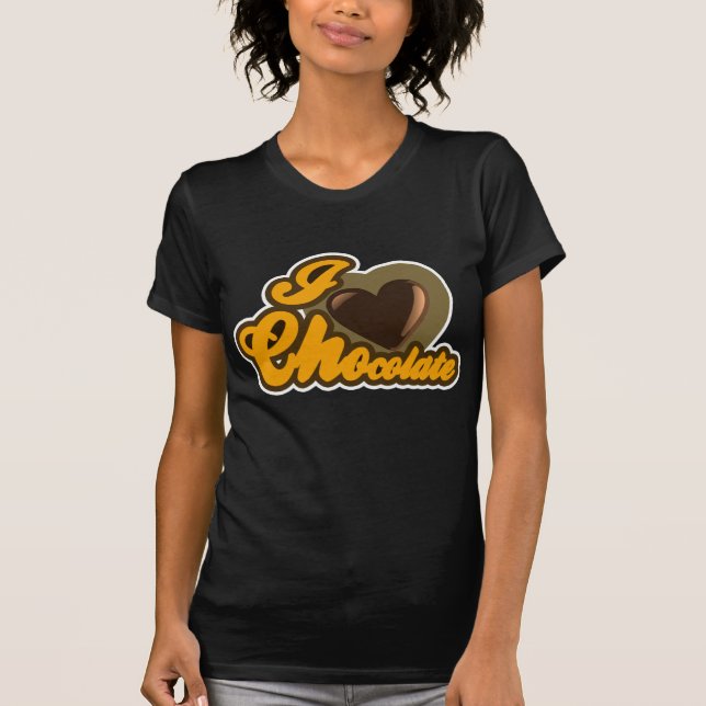 T-shirts Eu adoro chocolate (Frente)