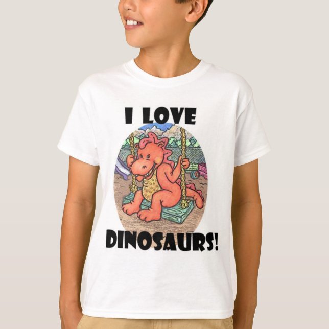 T-shirts Eu Adoro Dinossauros! (Frente)
