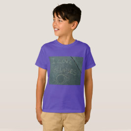 T-shirts Eu adoro giz de Elipes no cimento