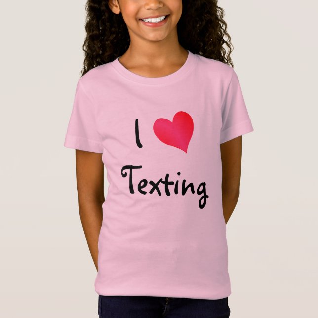 T-shirts Eu adoro mandar SMS (Frente)