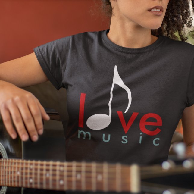 T-shirts Eu adoro música (love music)