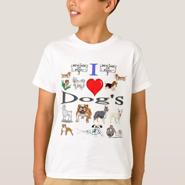 T-shirts Eu adoro o Dog (Frente)