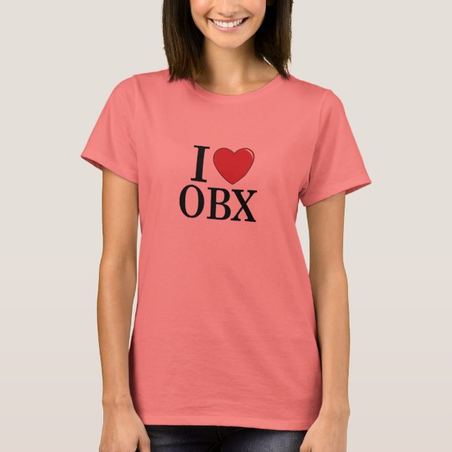 T-shirts Eu adoro OBX - Bancos Externos (Frente)