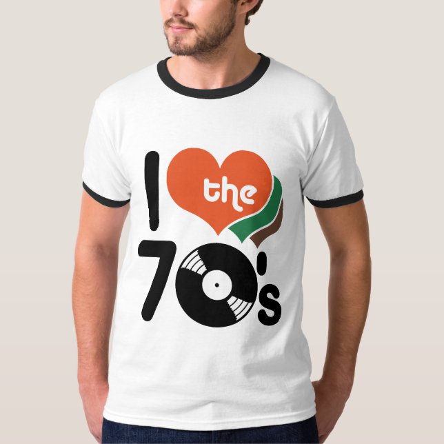 T-shirts Eu adoro os anos 70 (Frente)