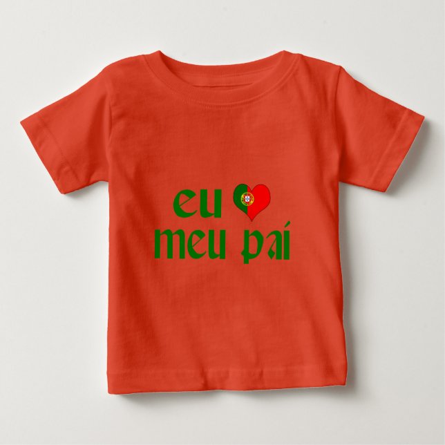 T-shirts Eu adoro Pai - Português (Frente)