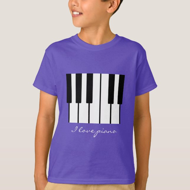 T-shirts Eu adoro piano (Frente)