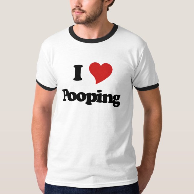 T-shirts Eu Adoro Pooping (Frente)
