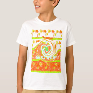 T-shirts Eu adoro Surf: Belo Floral com Legal Arte de Texto