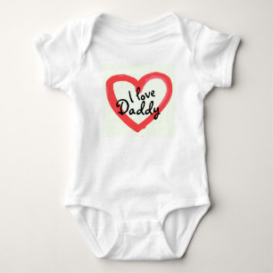 T-shirts Eu adoro terno de bebê Pai