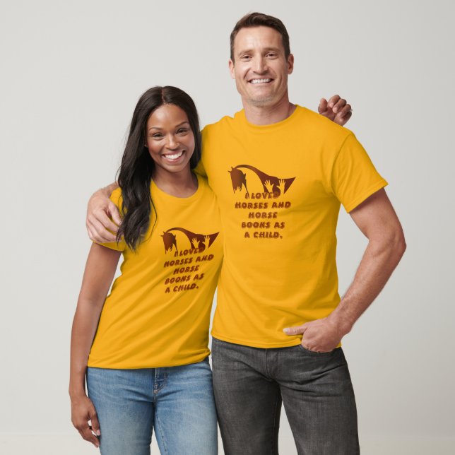 T-shirts eu amava cavalos e livros de cavalos quando crianç (Unissex)