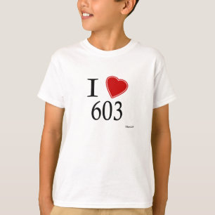 T-shirts Eu amo 603 Manchester