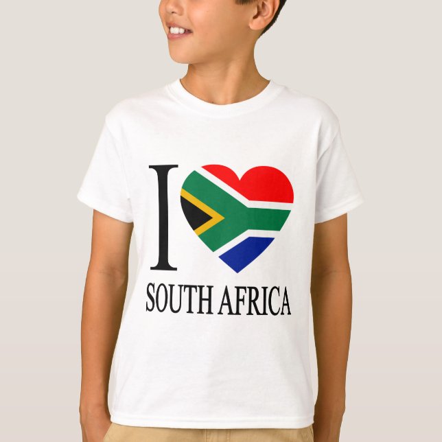T-shirts Eu amo a África do Sul (Frente)